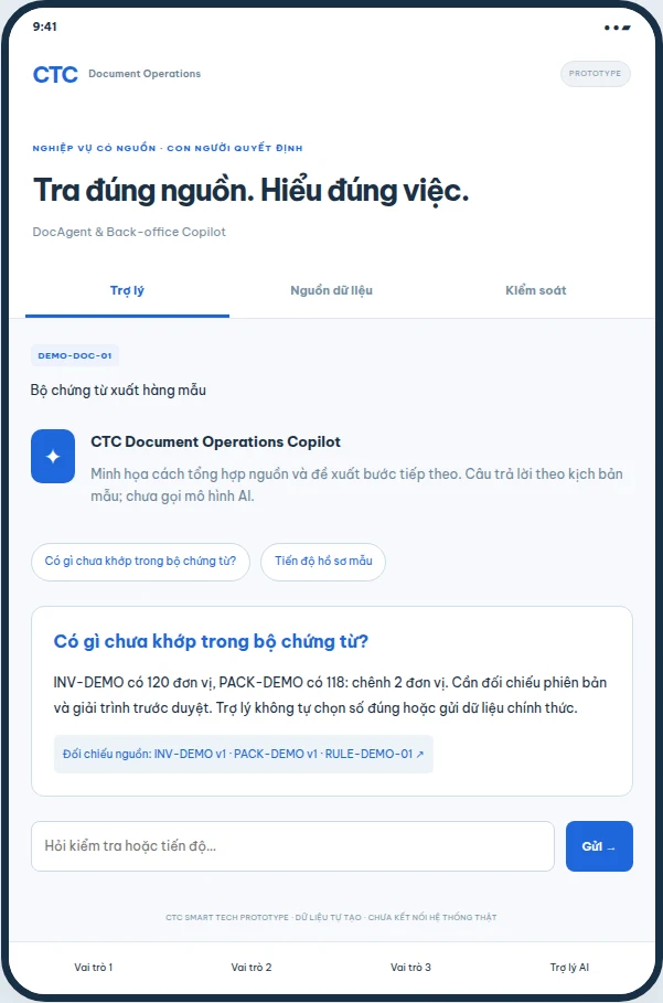 Trợ lý Document Operations — Prototype đề xuất