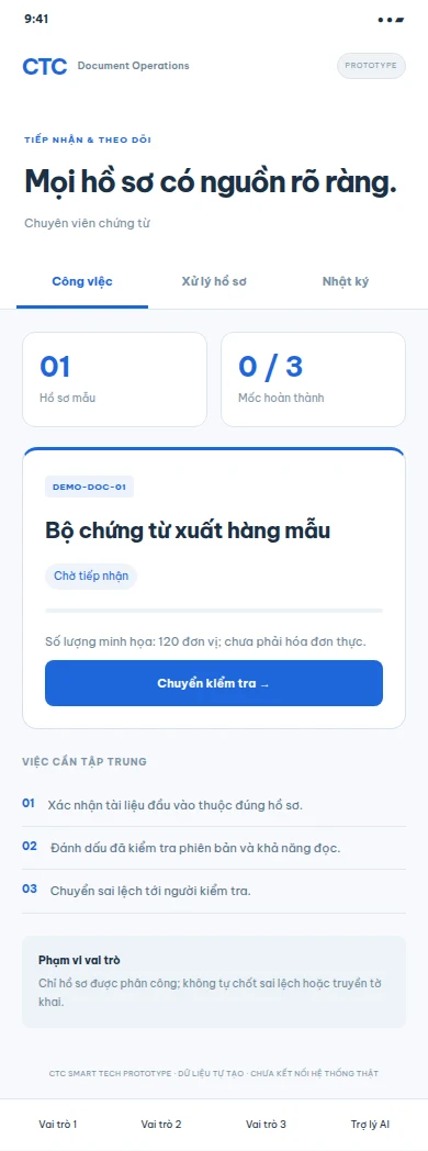 Prototype đề xuất · dữ liệu tự tạo · chưa kết nối hệ thống thật