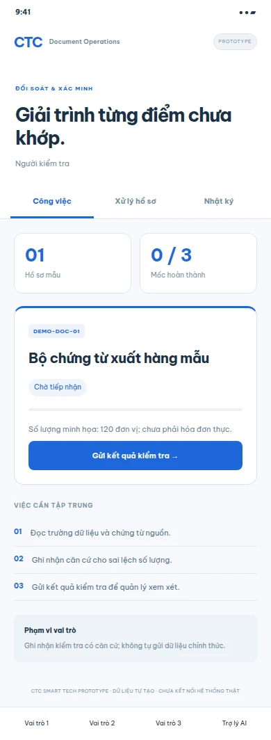 Prototype đề xuất · dữ liệu tự tạo · chưa kết nối hệ thống thật