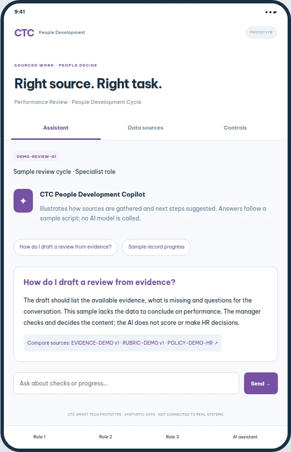 People Development assistant — Proposed prototype