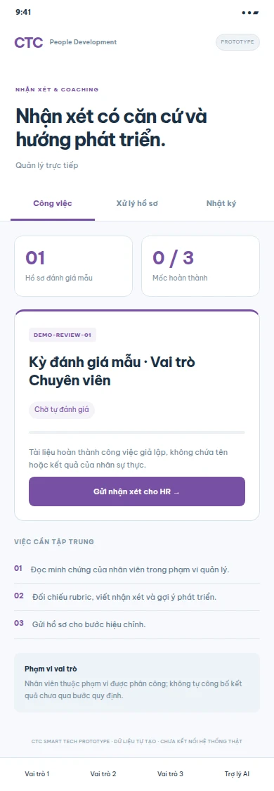 Prototype đề xuất · dữ liệu tự tạo · chưa kết nối hệ thống thật