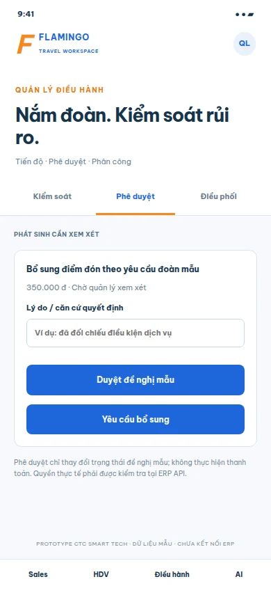 Prototype App Quản lý · hàng đợi phê duyệt